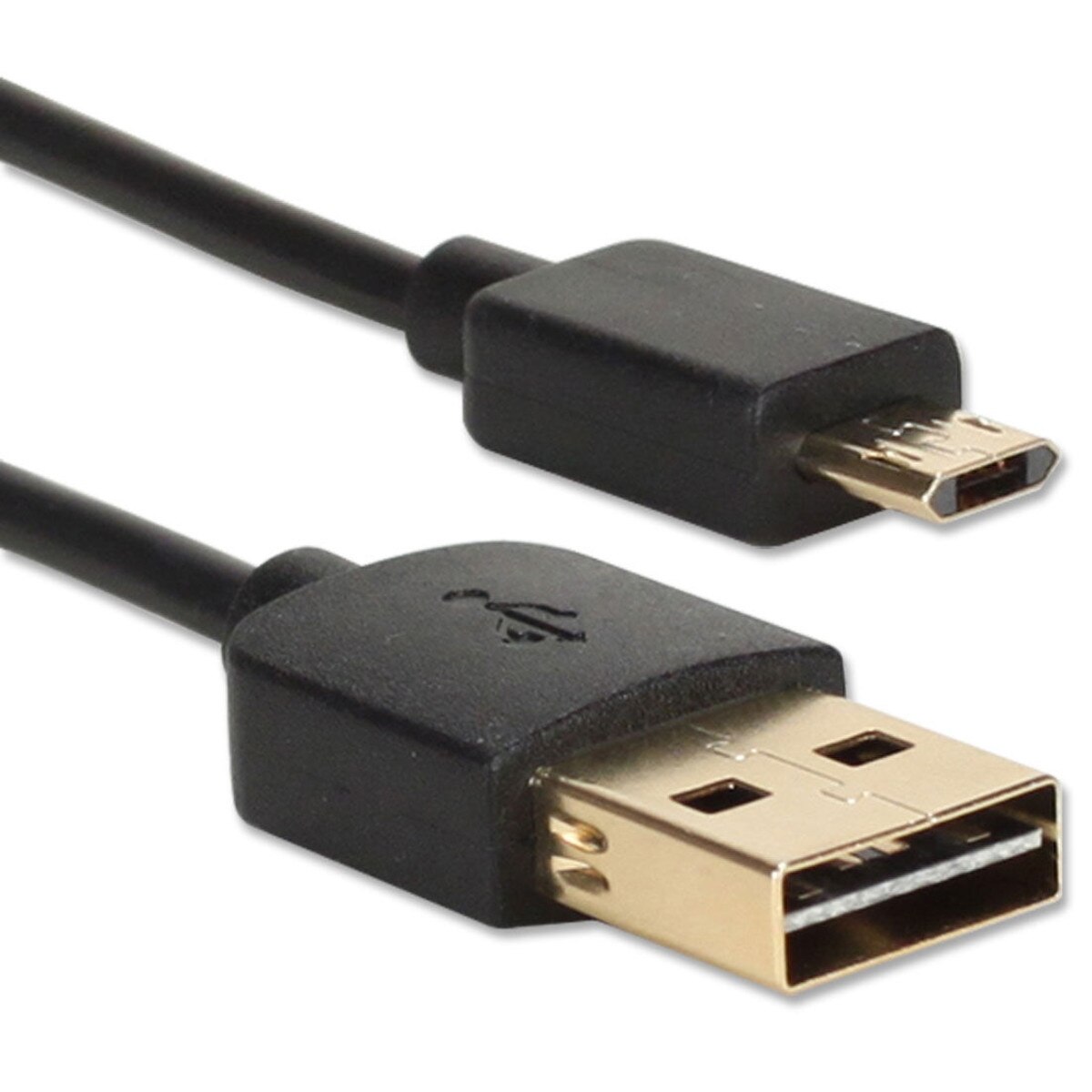 QVS Premium Reversible USB to Reversible MicroUSB Sync & Fast Charger